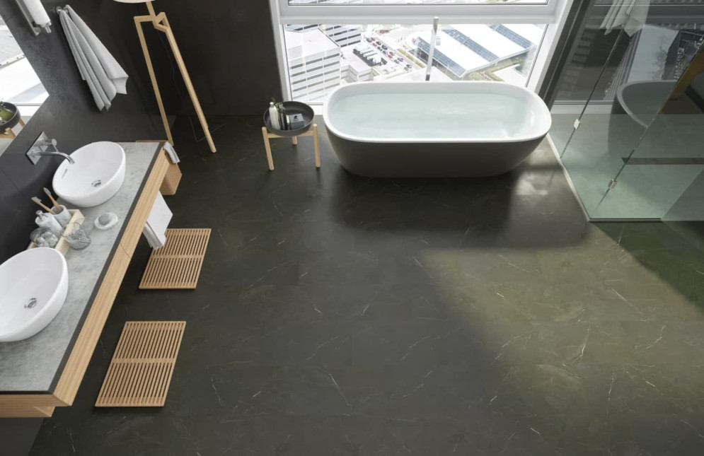 Кварцевый ламинат Fargo Stone Серый Имперадор Дарк 64S451