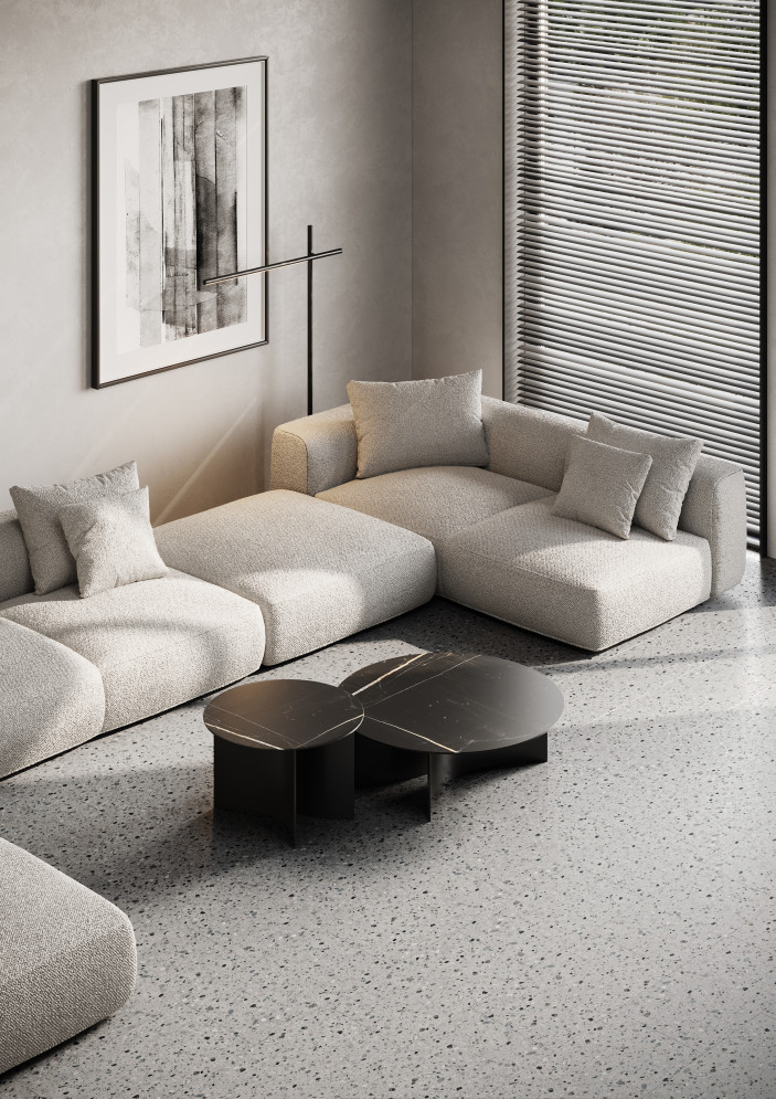 Виниловая плитка Fargo Stone LVT Терраццо Холодный 6949-1